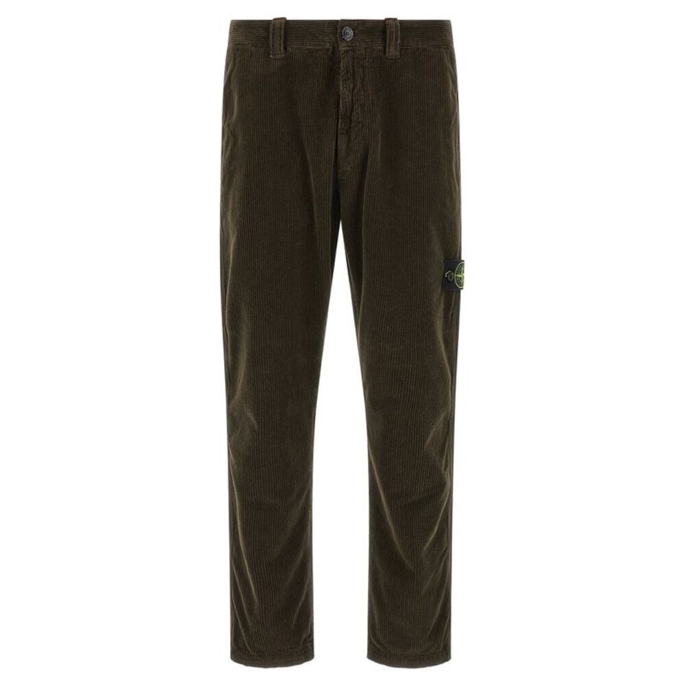 Stone Island Gray Cotton Casual Men's Pants